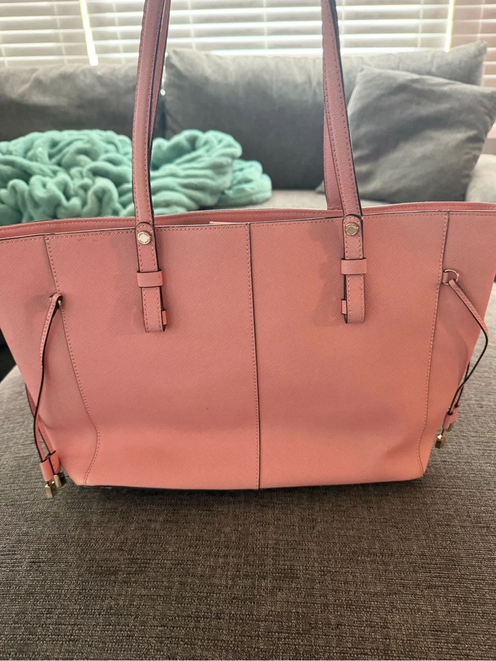 Calvin Klein Blush Pink Tote Bag with Gold Logo